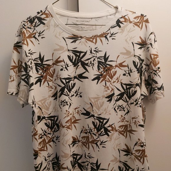 Le Chateau Leaf Print cotton shirt - Picture 1 of 3